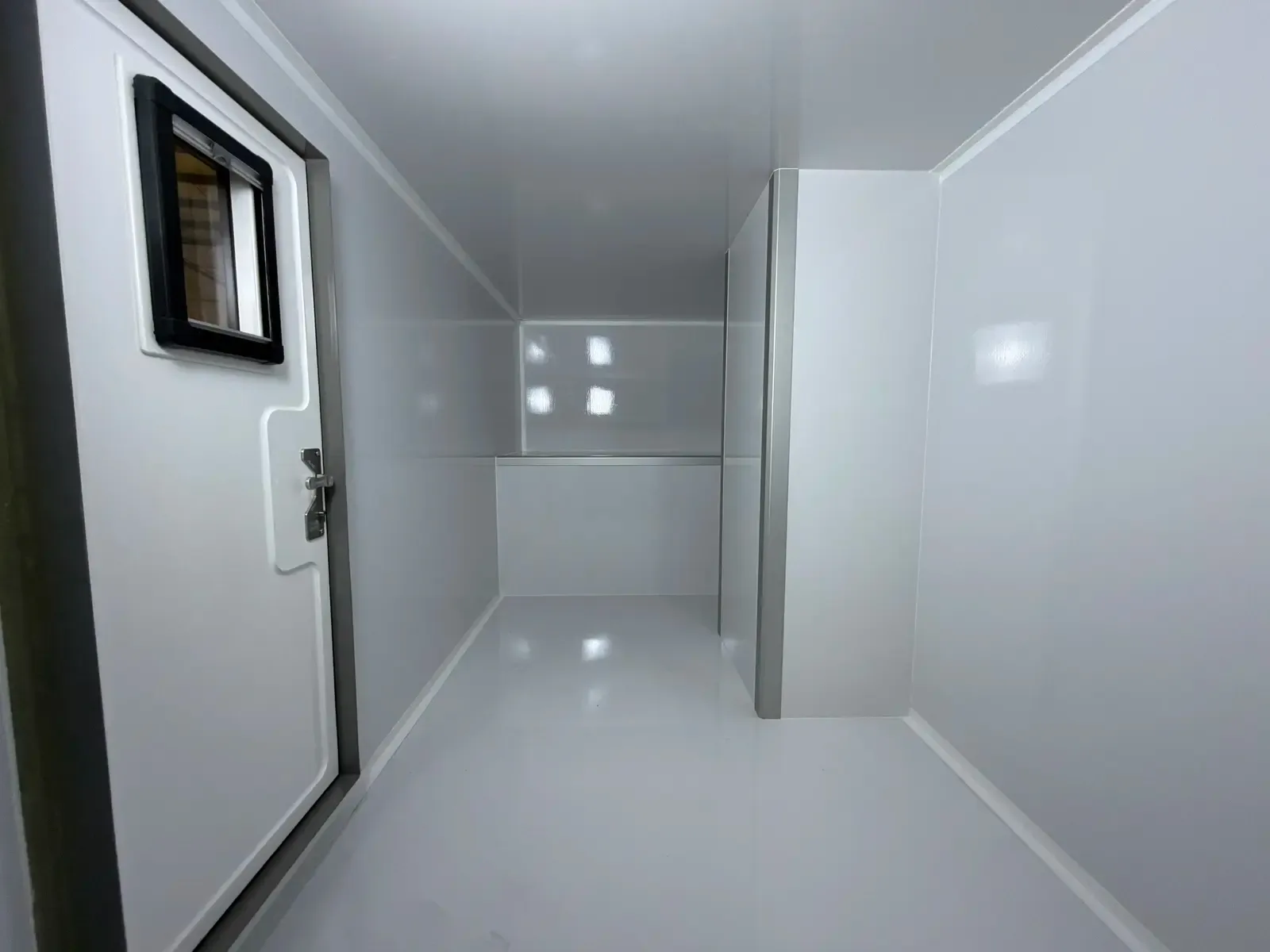 Inside the composite body with an acrylic window on the wall